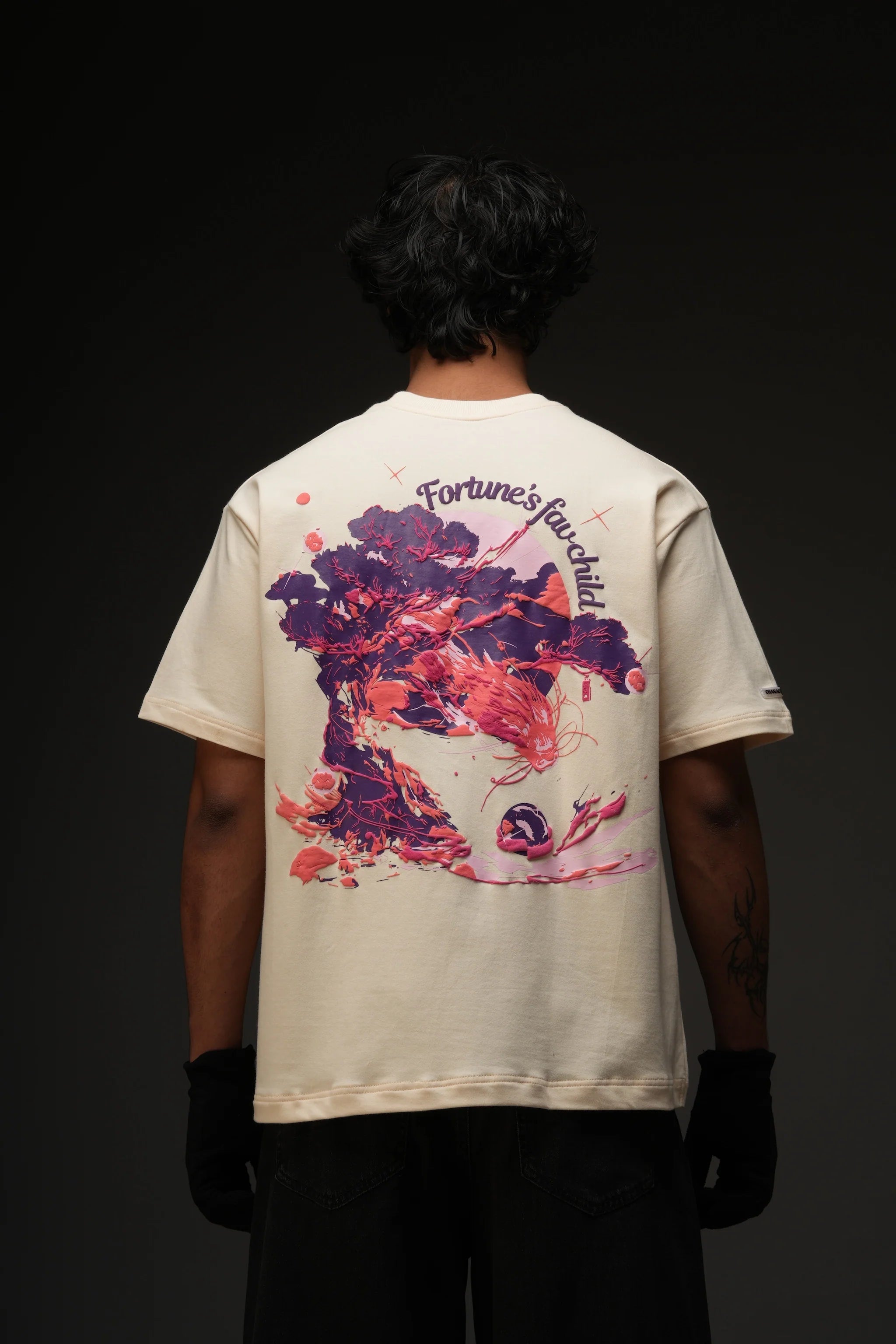Charactr Oversized Beige T-Shirt - The Fortune