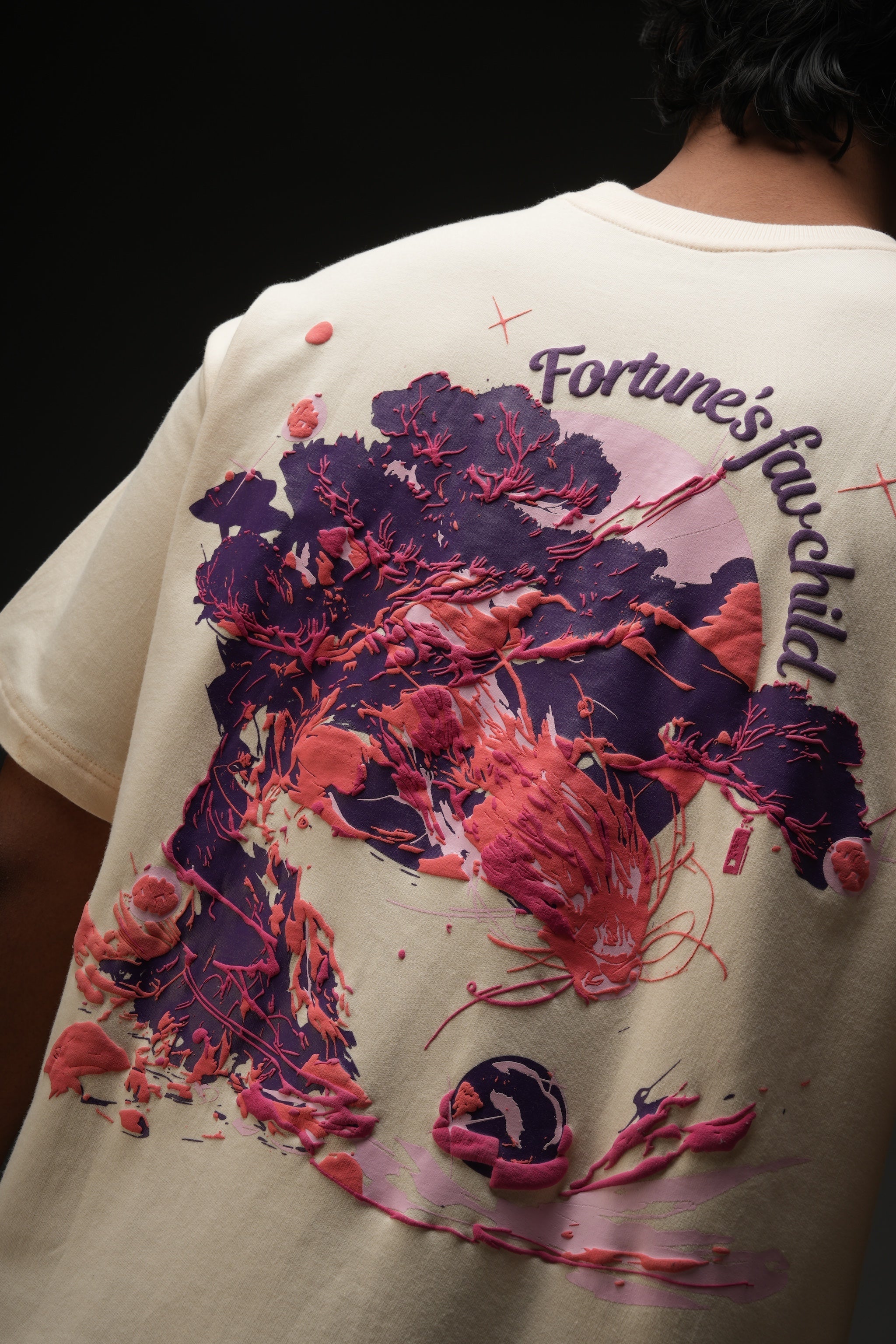 Charactr Oversized Beige T-Shirt - The Fortune