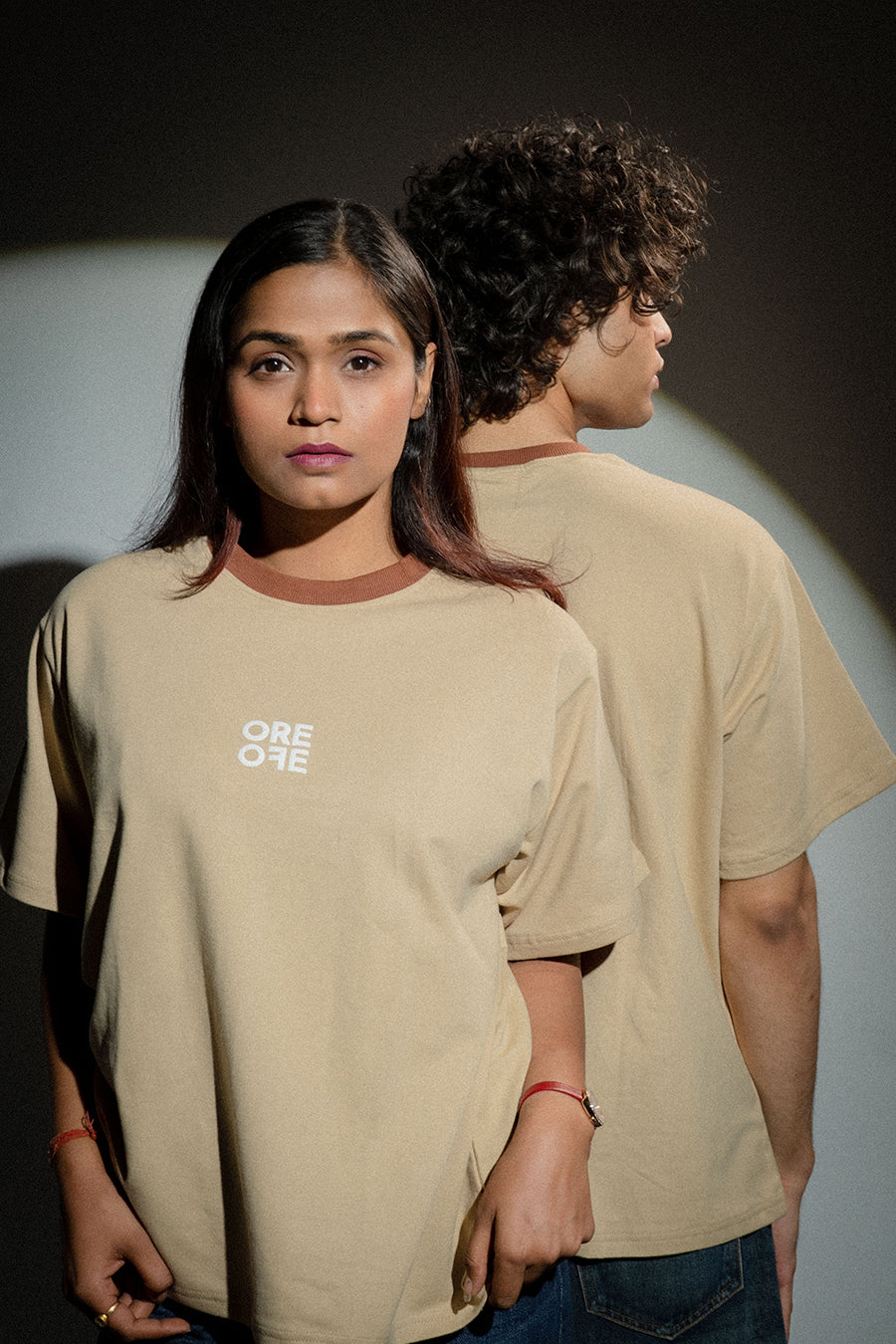 ORE OFE Beige Basic Oversized T-Shirt