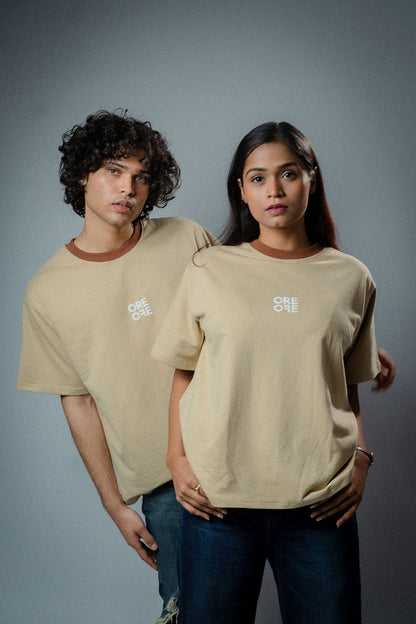 ORE OFE Beige Basic Oversized T-Shirt