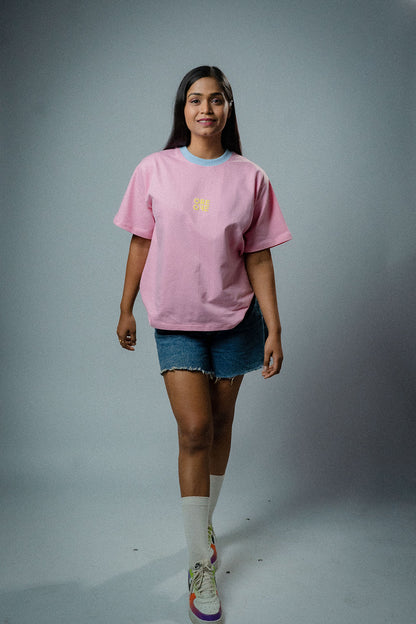 ORE OFE Oversized Pink Basic T-Shirt