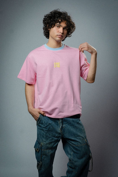 ORE OFE Oversized Pink Basic T-Shirt