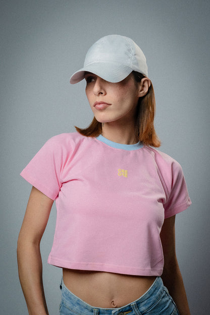 ORE OFE Pink Basic Crop Top