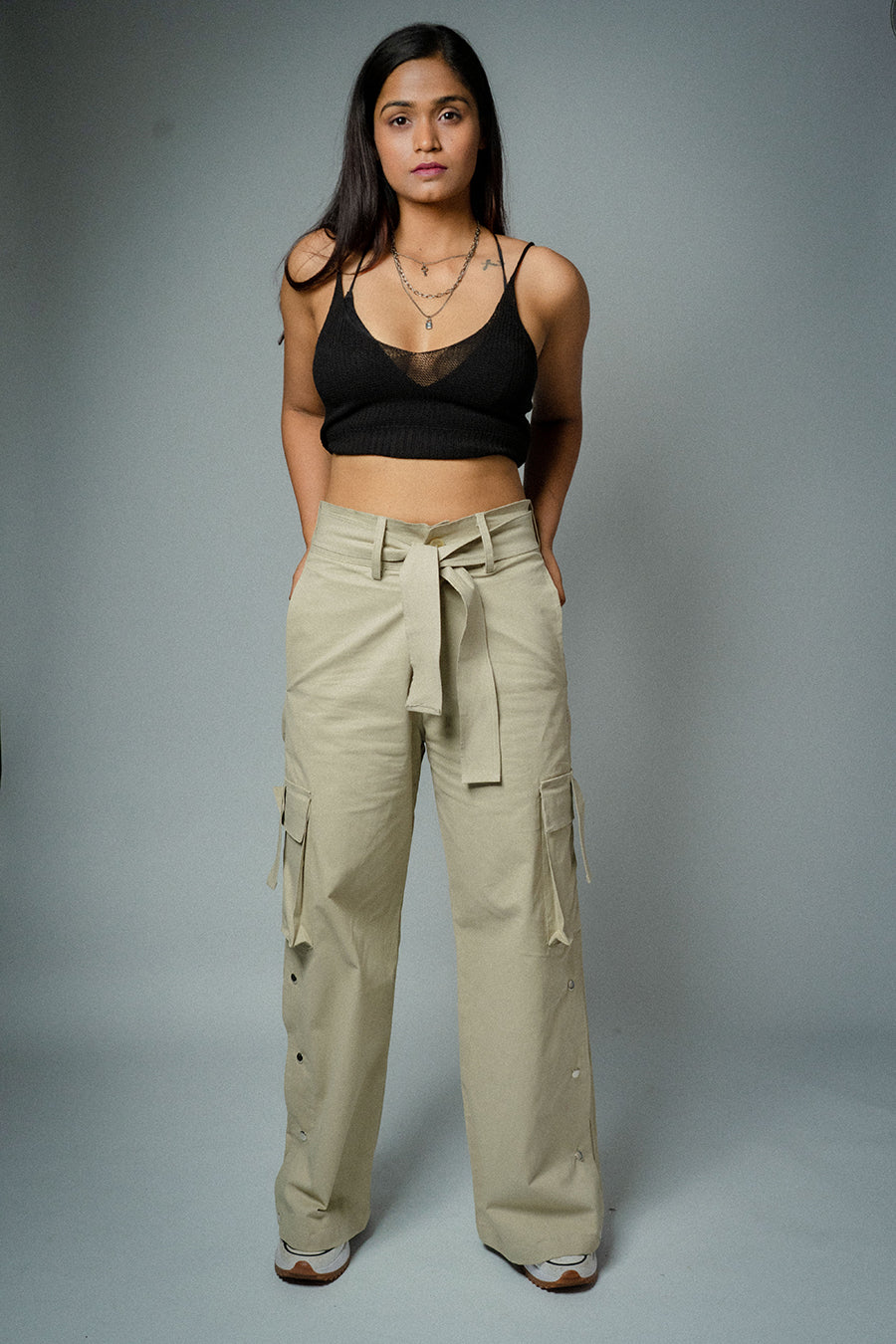 ORE OFE Buttoned Down Beige Pants