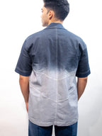 Rising Among Oversized Fade Ombre Shirt - Stone