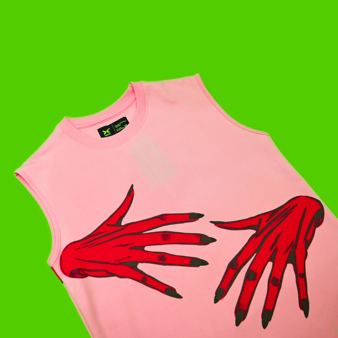 HGIH Sleeveless Tee Pink Demon