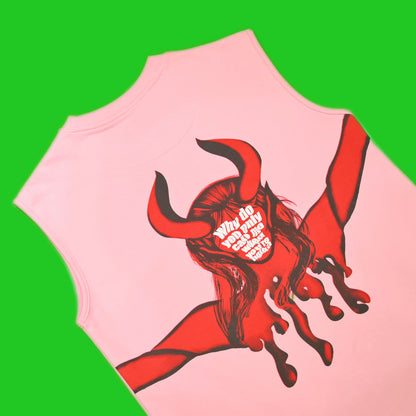 HGIH Sleeveless Tee Pink Demon