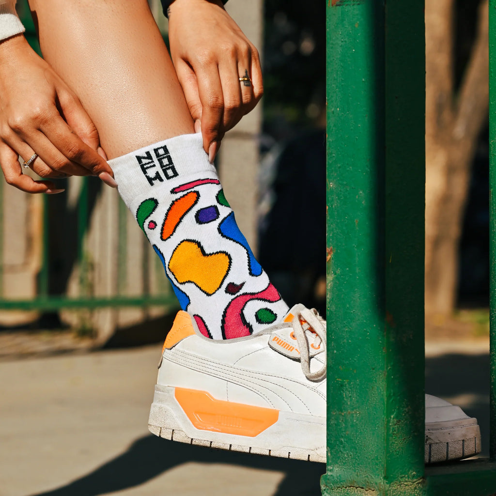 NoFoMo Crew Length Socks Colour Blast