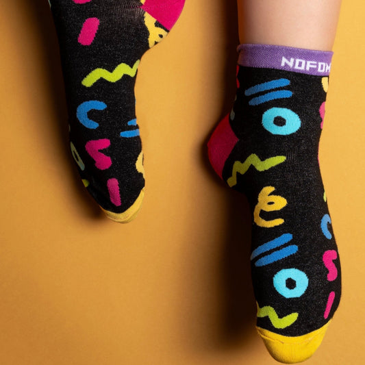 NoFoMo Short Crew Length Socks Confetti