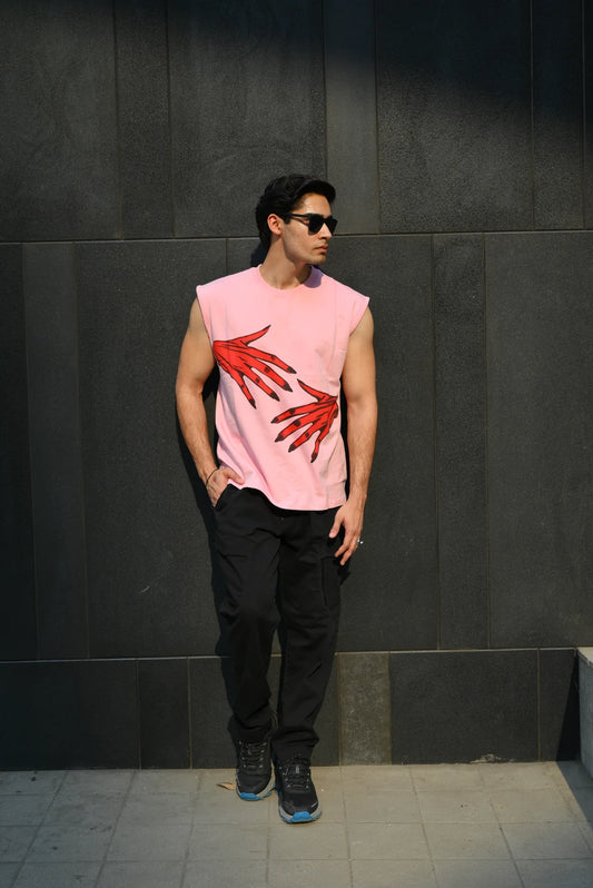 HGIH Sleeveless Tee Pink Demon