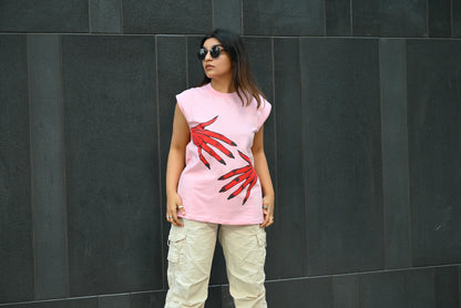 HGIH Sleeveless Tee Pink Demon