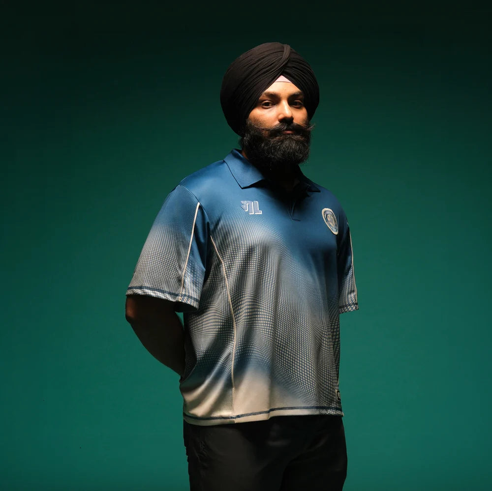 Gully Labs Gully 17 Jersey - Udaan Blue (Polo Neck)