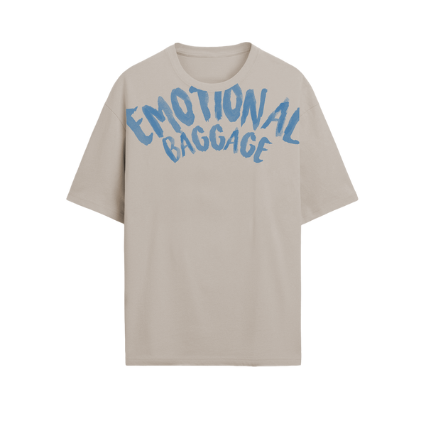 Exhale Label Oversized T-Shirt Beige - Emotional Baggage - reference