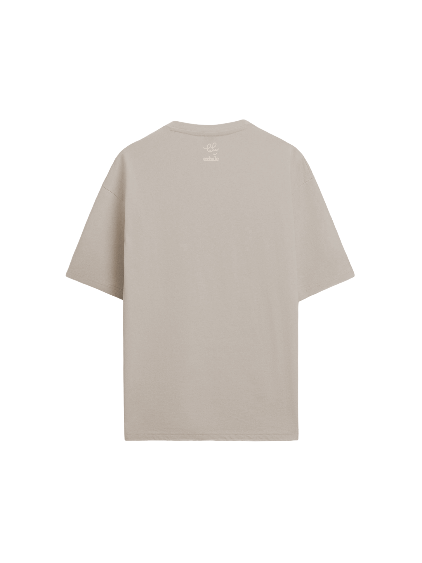 Exhale Label Oversized T-Shirt Beige - Emotional Baggage