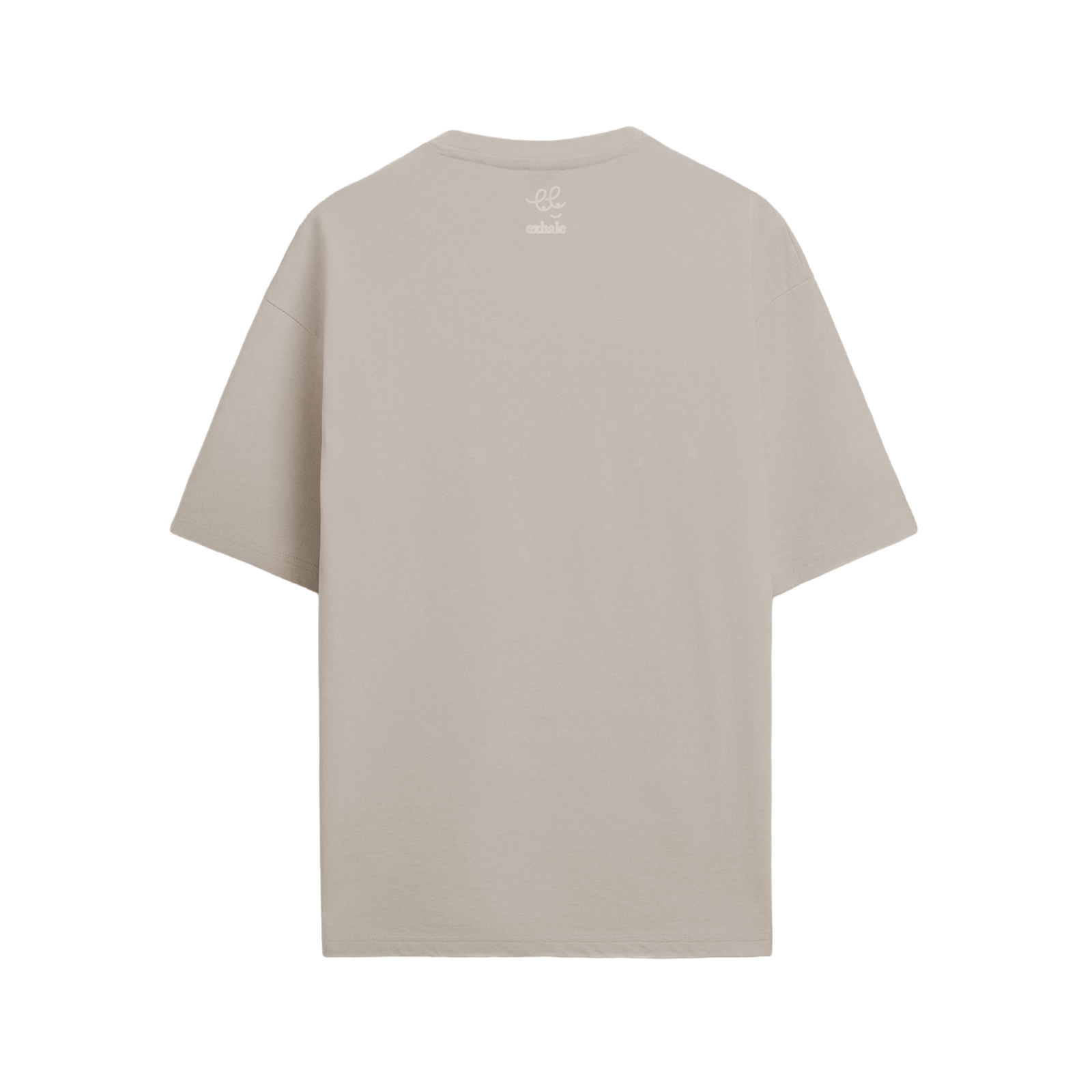 Exhale Label Oversized T-Shirt Beige - Emotional Baggage