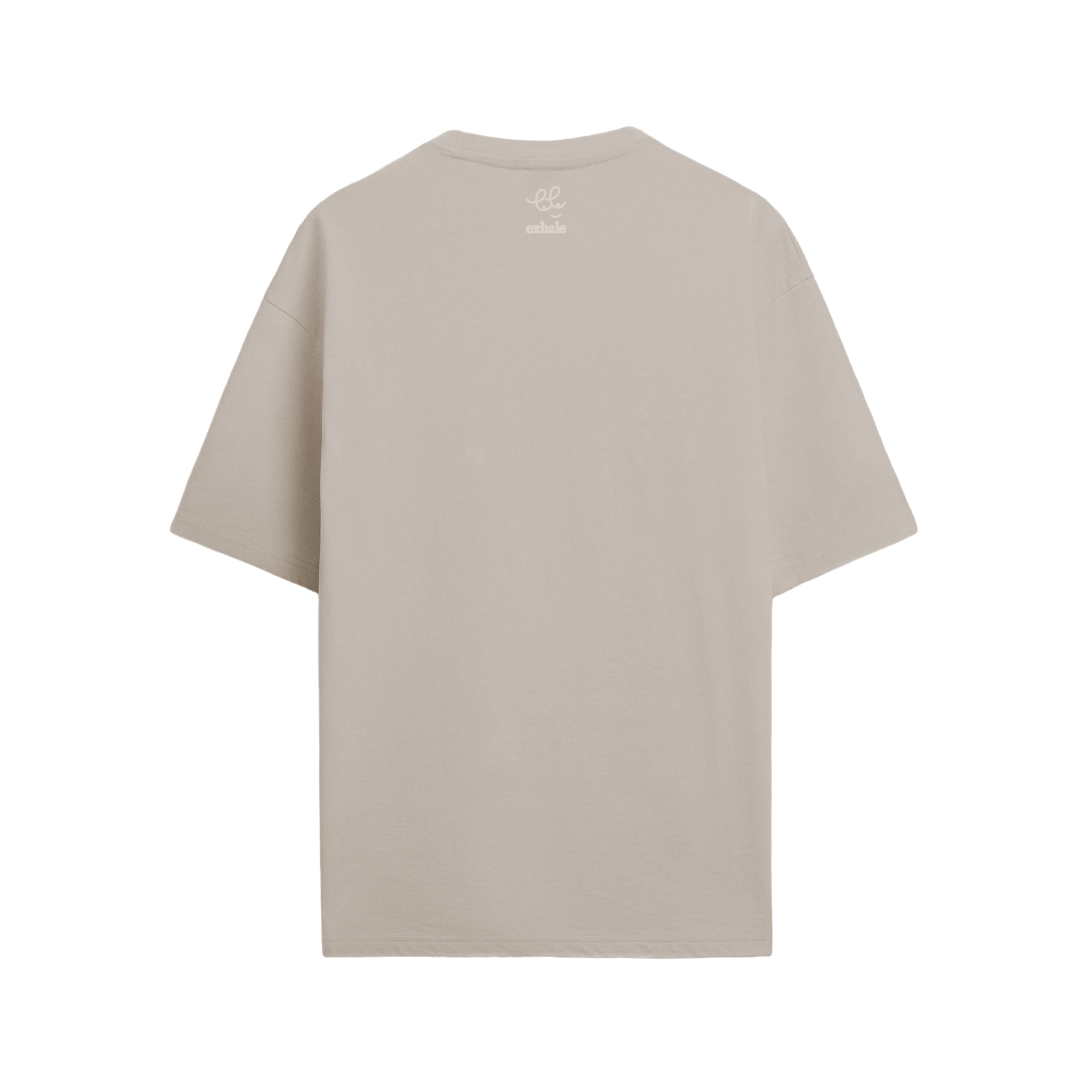 Exhale Label Oversized T-Shirt Beige - Emotional Baggage