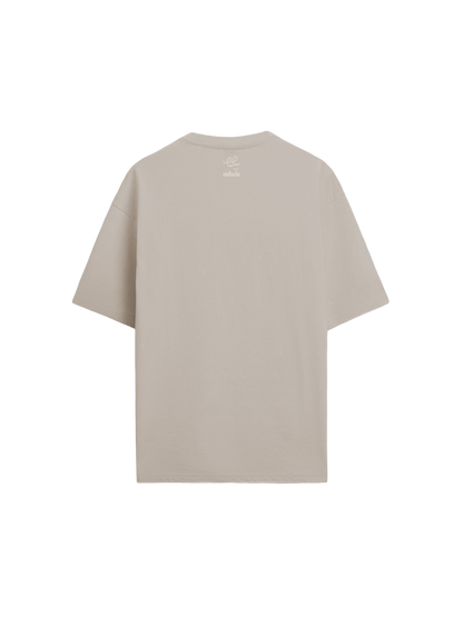 Exhale Label Oversized T-Shirt Beige - Emotional Baggage