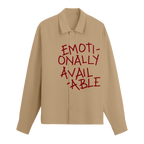 Exhale Label Oversized Shirt Beige - Emotionally Available