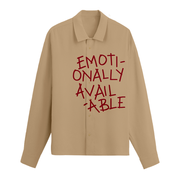 Exhale Label Oversized Shirt Beige - Emotionally Available - reference