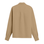Exhale Label Oversized Shirt Beige - Emotionally Available