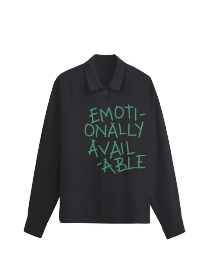 Exhale Label Oversized Shirt Grey - Emotionally Available