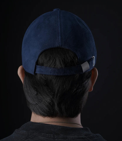 Navy Blue Suede Cap