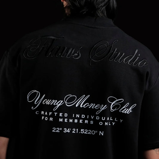 Flaws Young Money Club Oversize Tee - Black