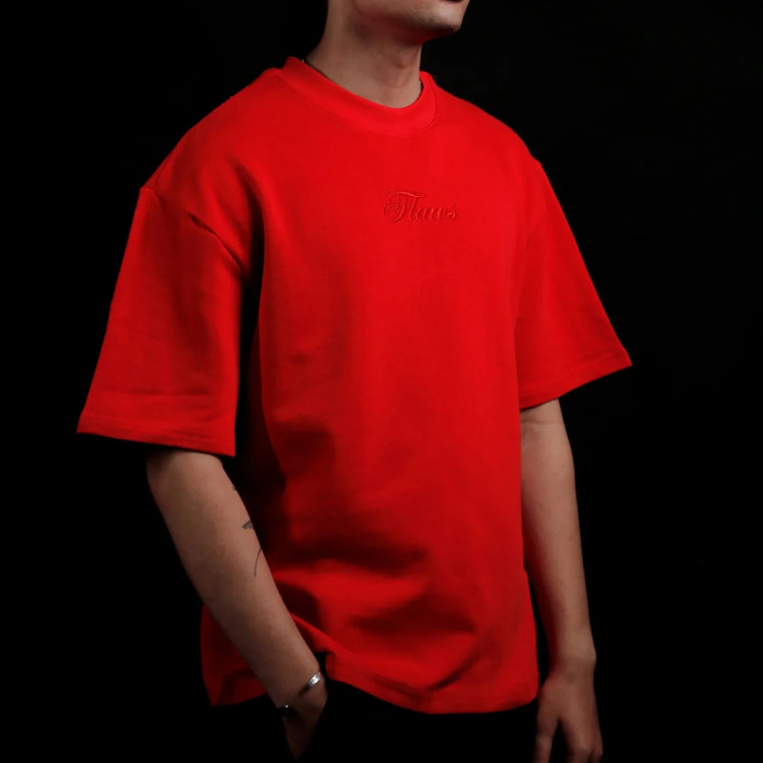 Flaws Young Money Club Oversize Tee - Red