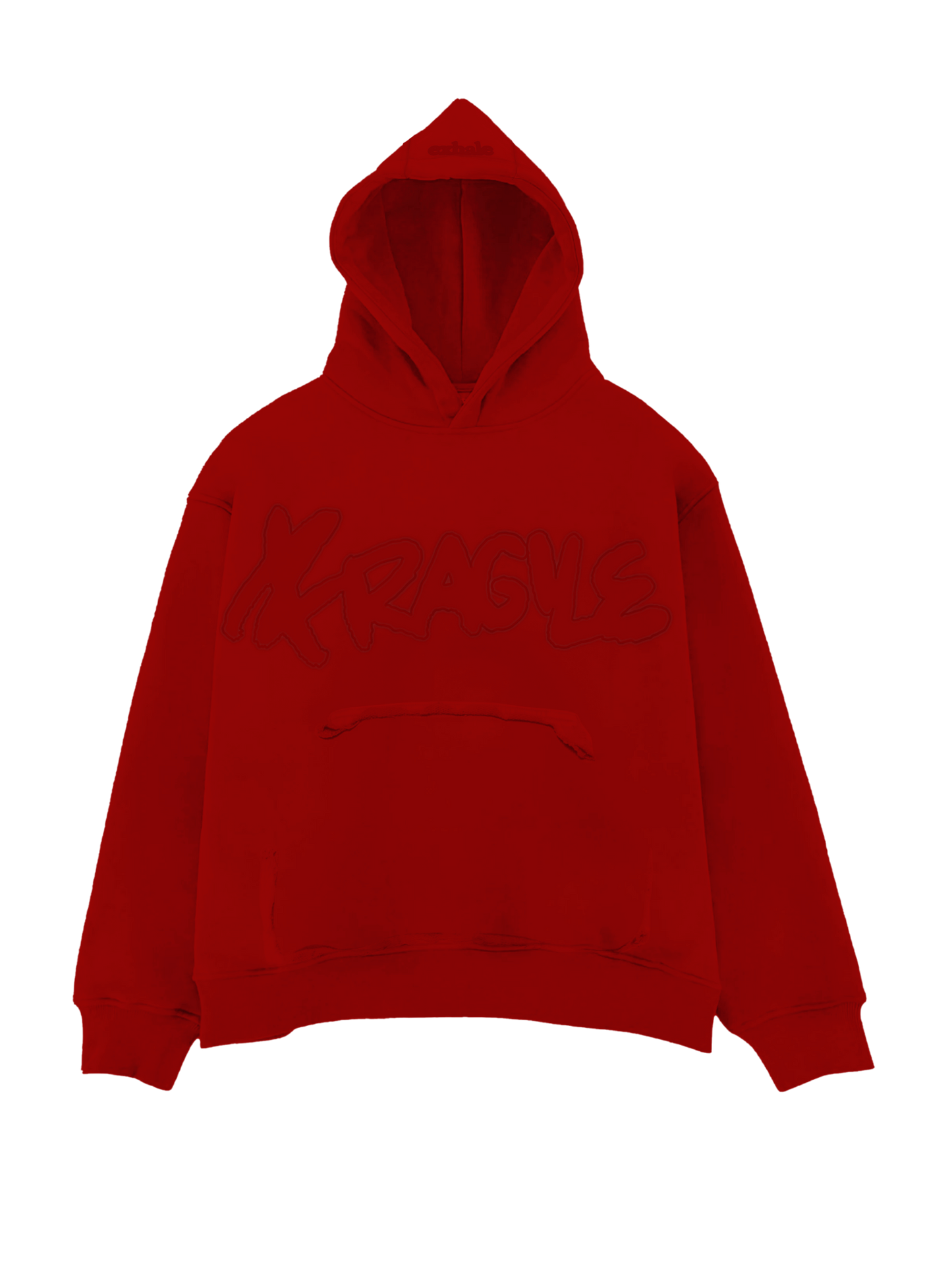 Exhale Label Oversized Hoodie Red - Karthik