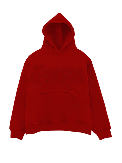 Exhale Label Oversized Hoodie Red - Karthik