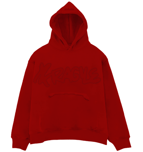 Exhale Label Oversized Hoodie Red - Karthik - reference