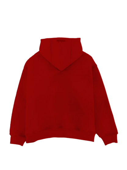 Exhale Label Oversized Hoodie Red - Karthik