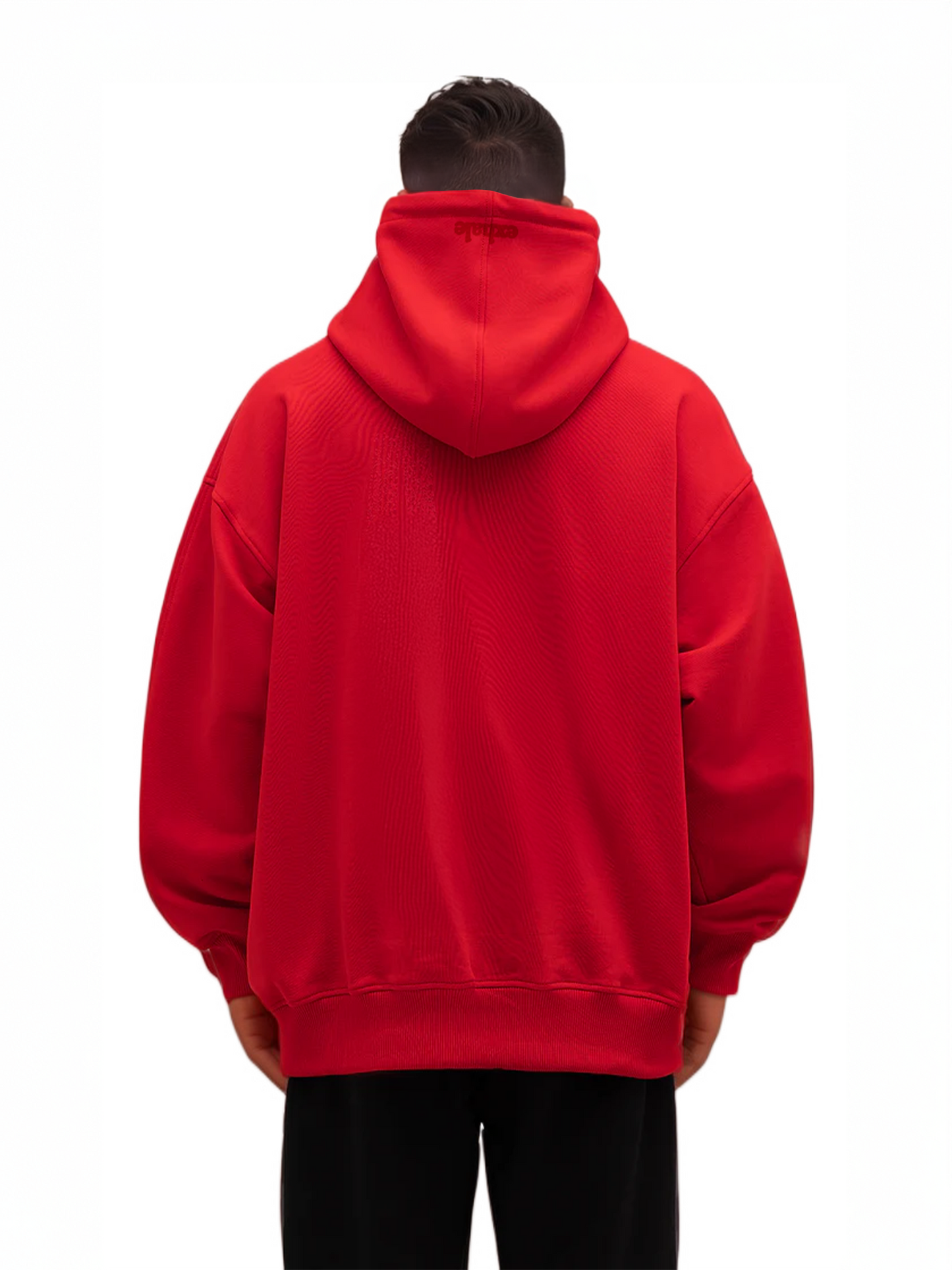 Exhale Label Oversized Hoodie Red - Karthik