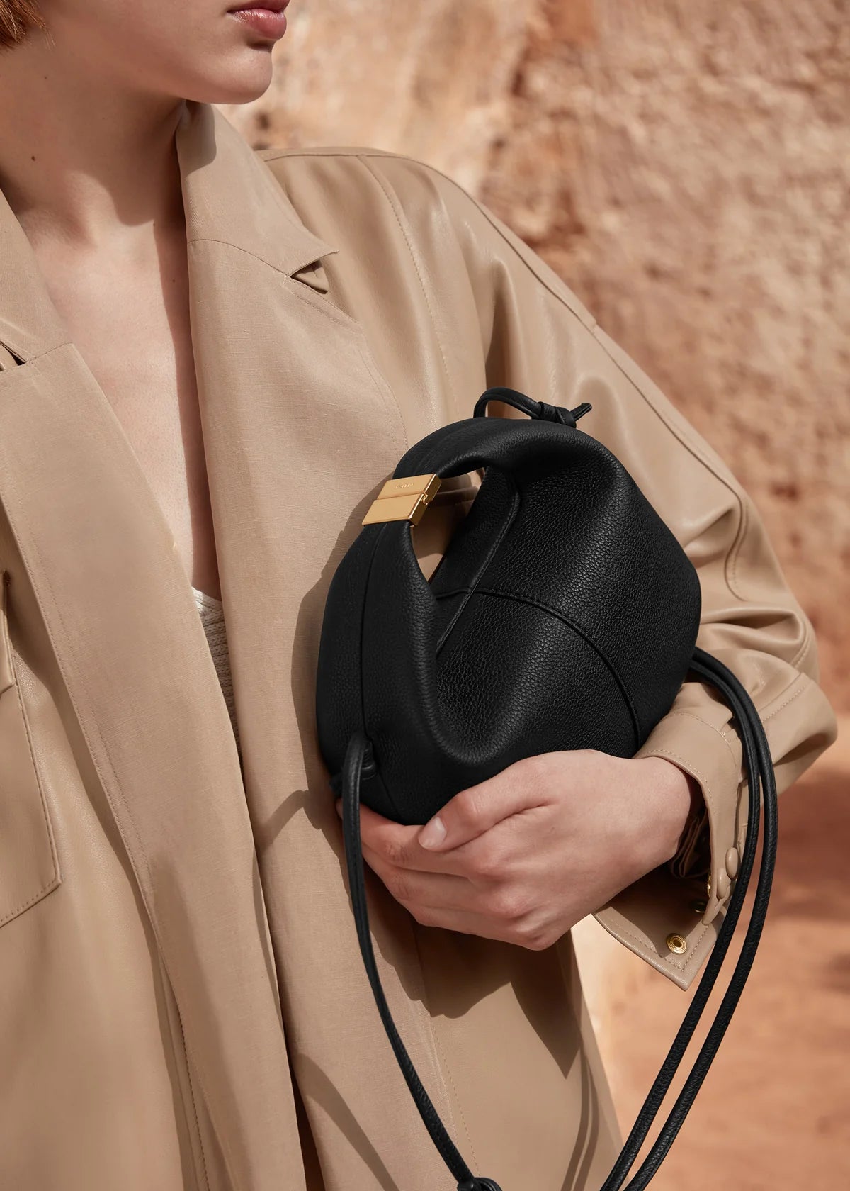 Polene Beri Edition Textured Bag - Black
