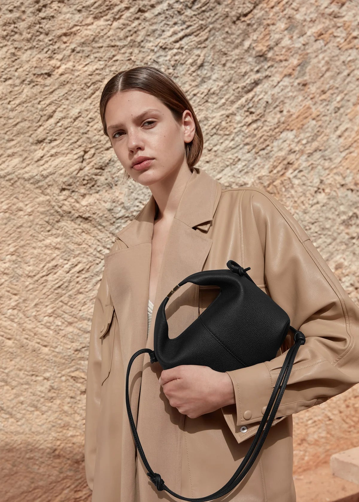 Polene Beri Edition Textured Bag - Black