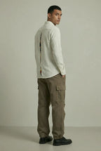 LYVN Relaxed Fit Reveal Slit Shirt - White