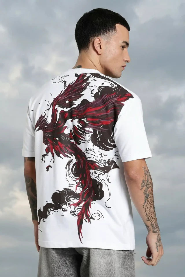 LYVN Oversized T-Shirt White - Phoenix