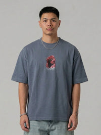 Sullitt Oversized Grey T-Shirt - Dragon Crest