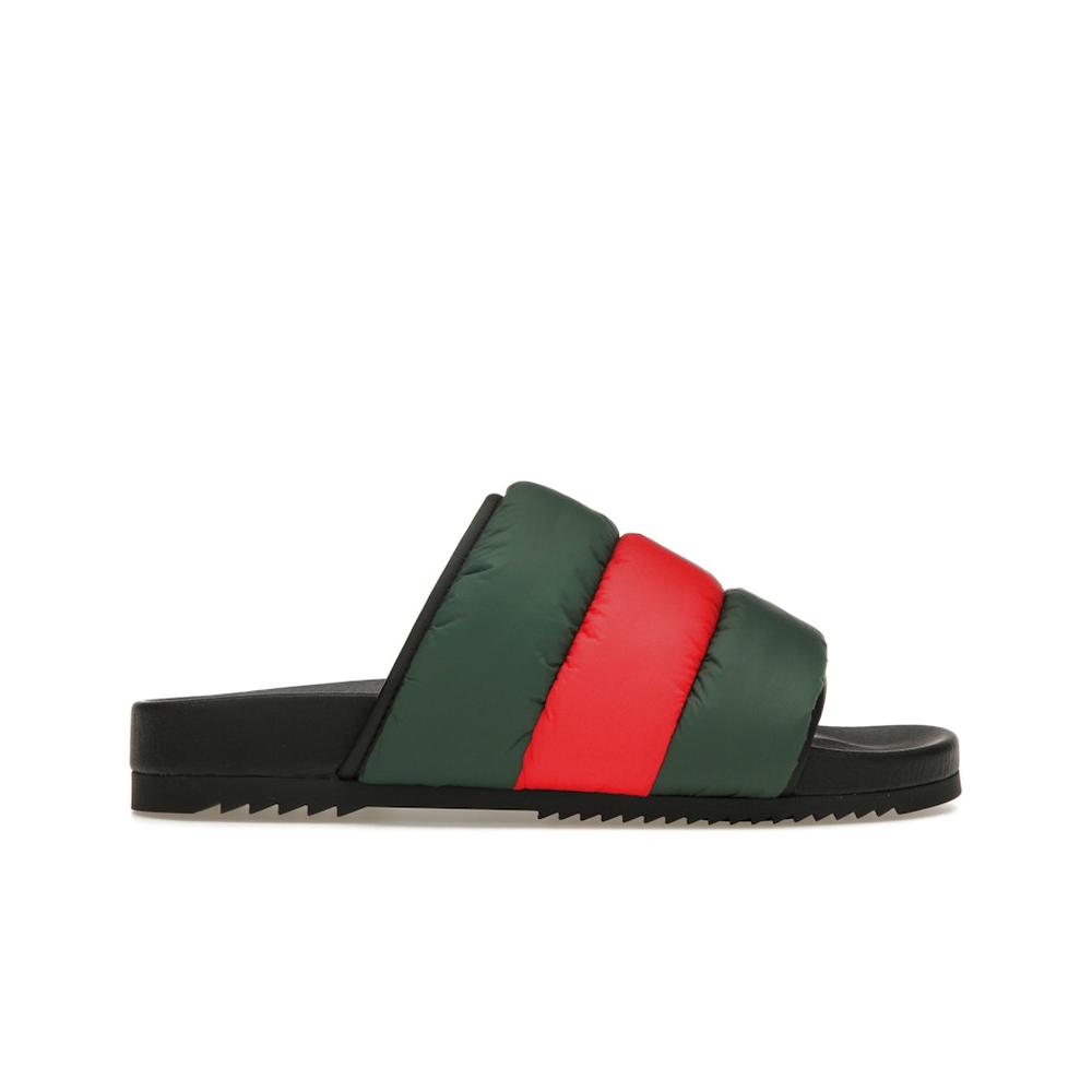 Gucci Padded Web Slide Green Red