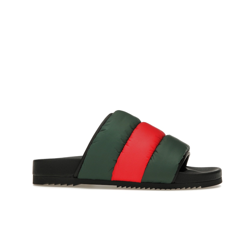 Gucci Padded Web Slide Green Red