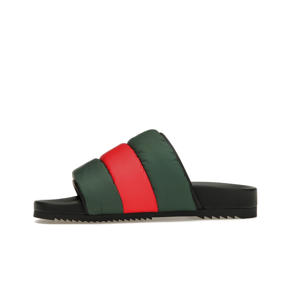 Gucci Padded Web Slide Green Red