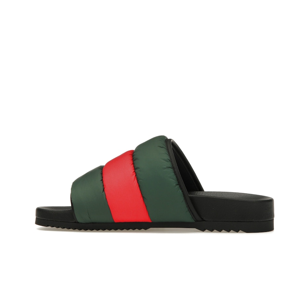 Gucci Padded Web Slide Green Red