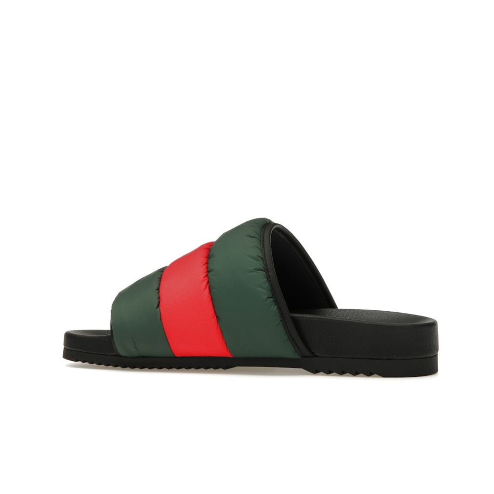 Gucci Padded Web Slide Green Red