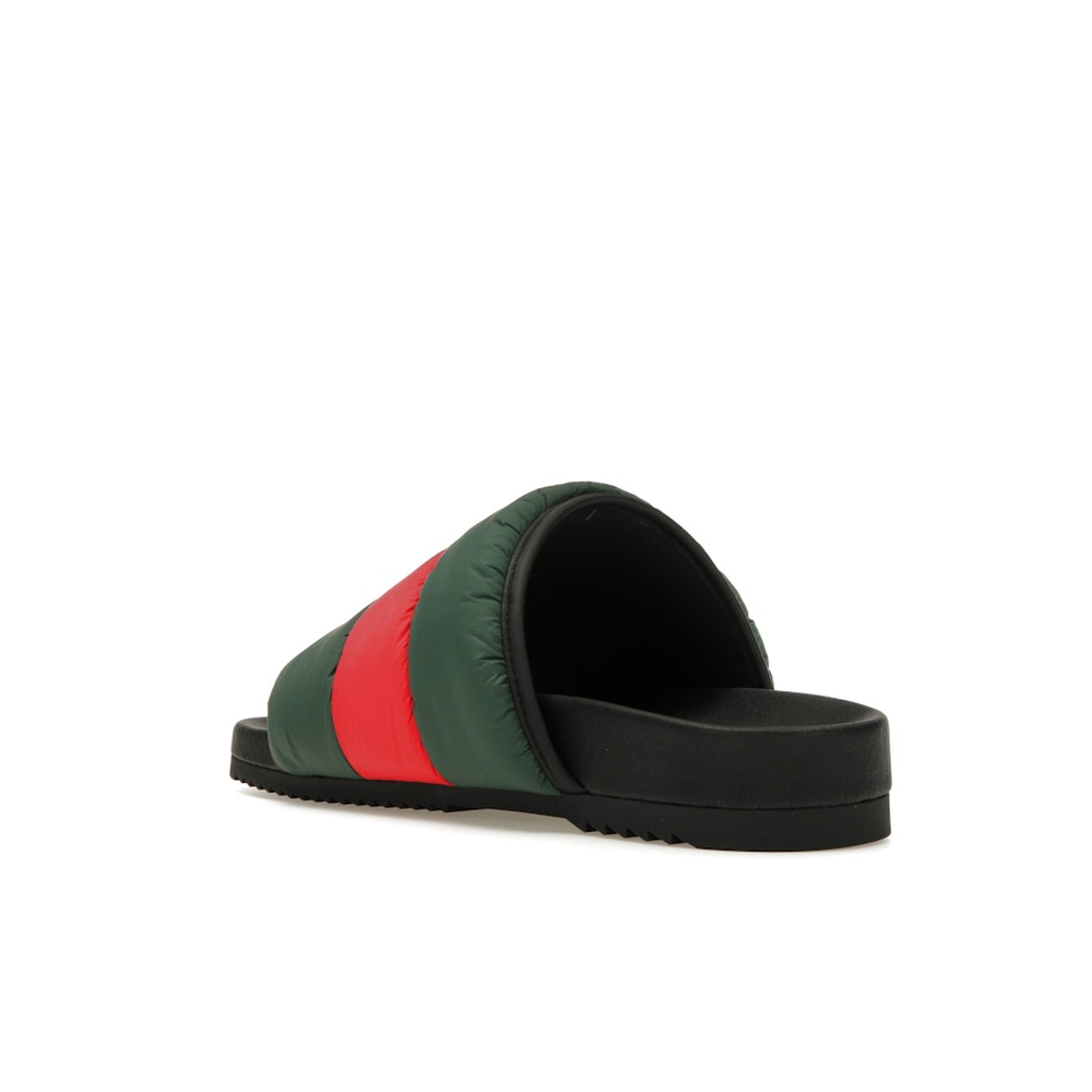 Gucci Padded Web Slide Green Red