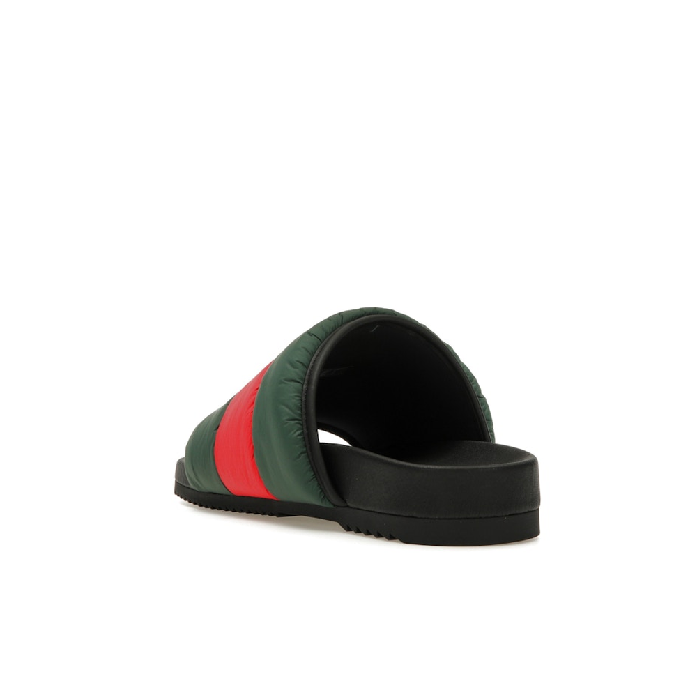 Gucci Padded Web Slide Green Red