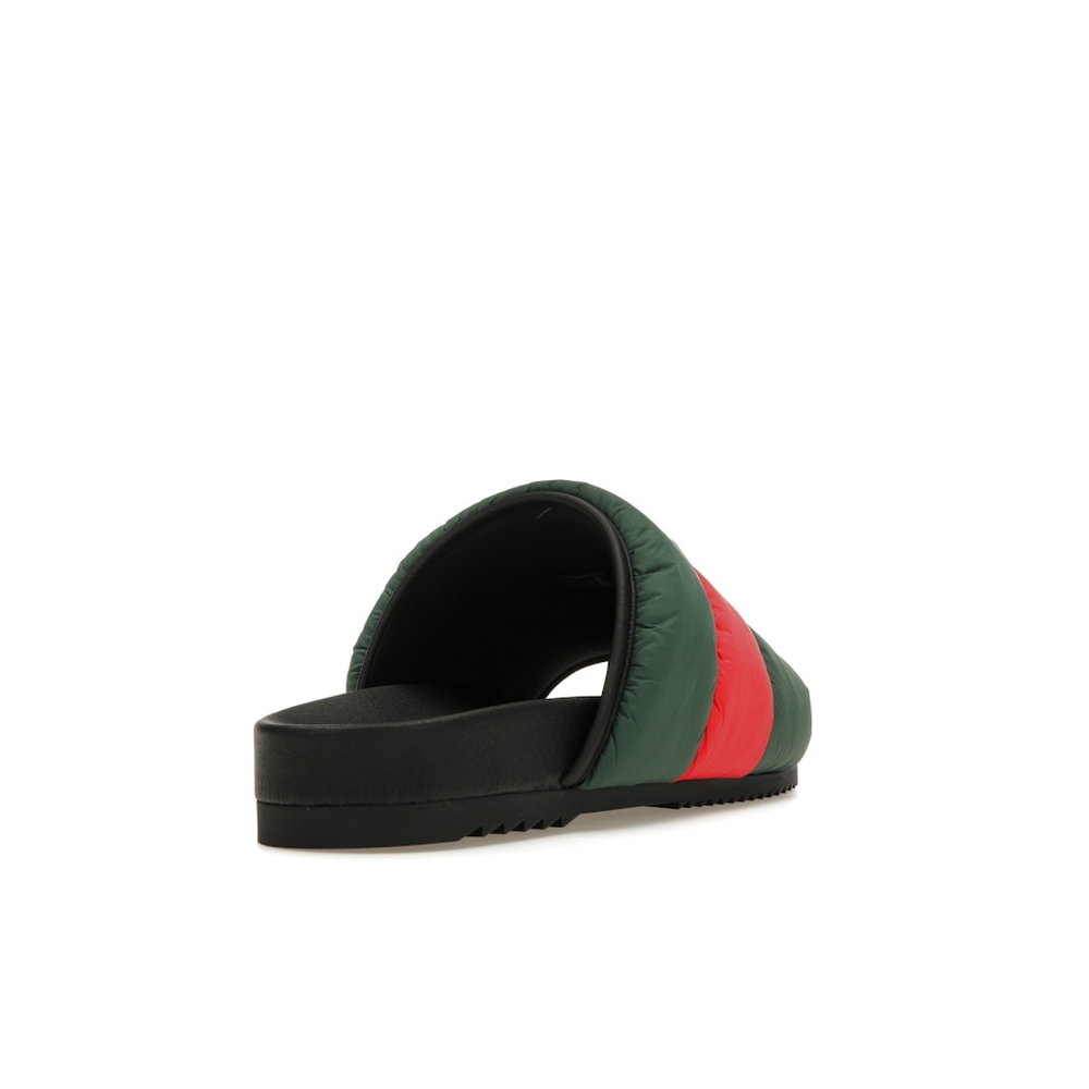 Gucci Padded Web Slide Green Red