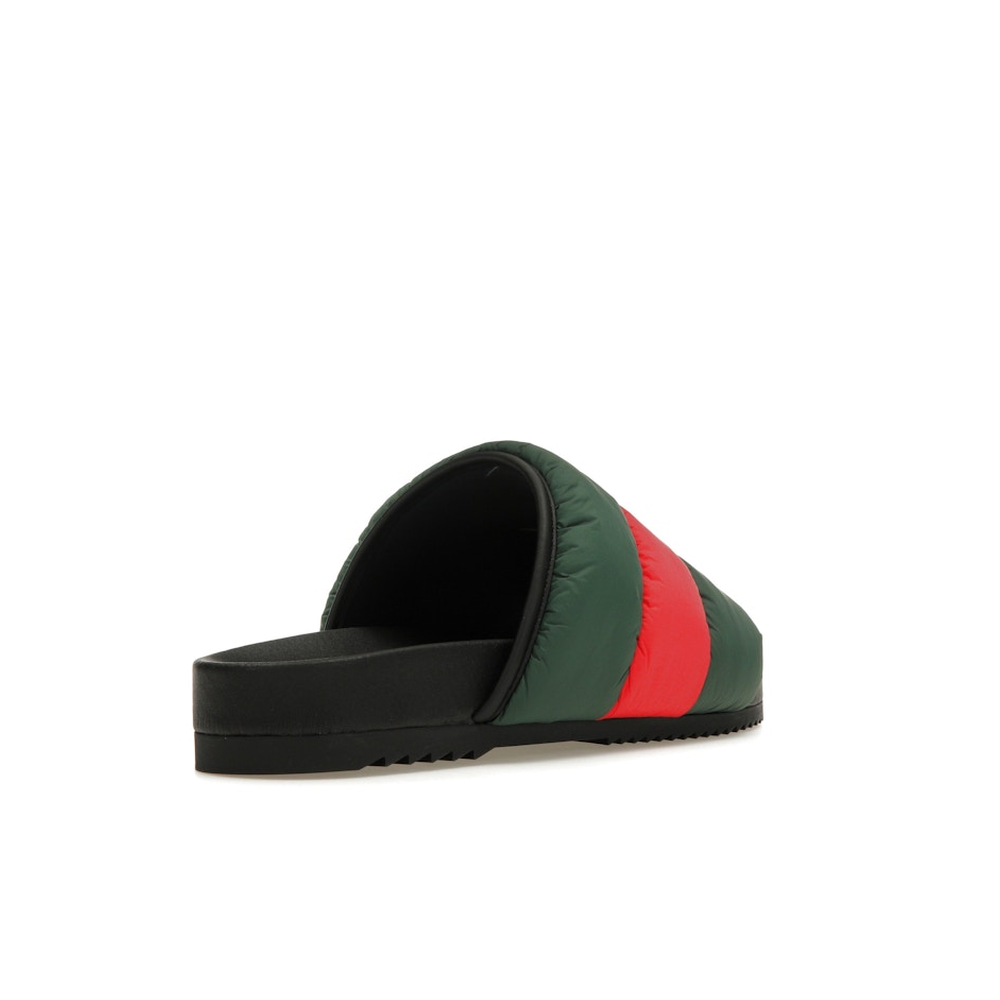 Gucci Padded Web Slide Green Red