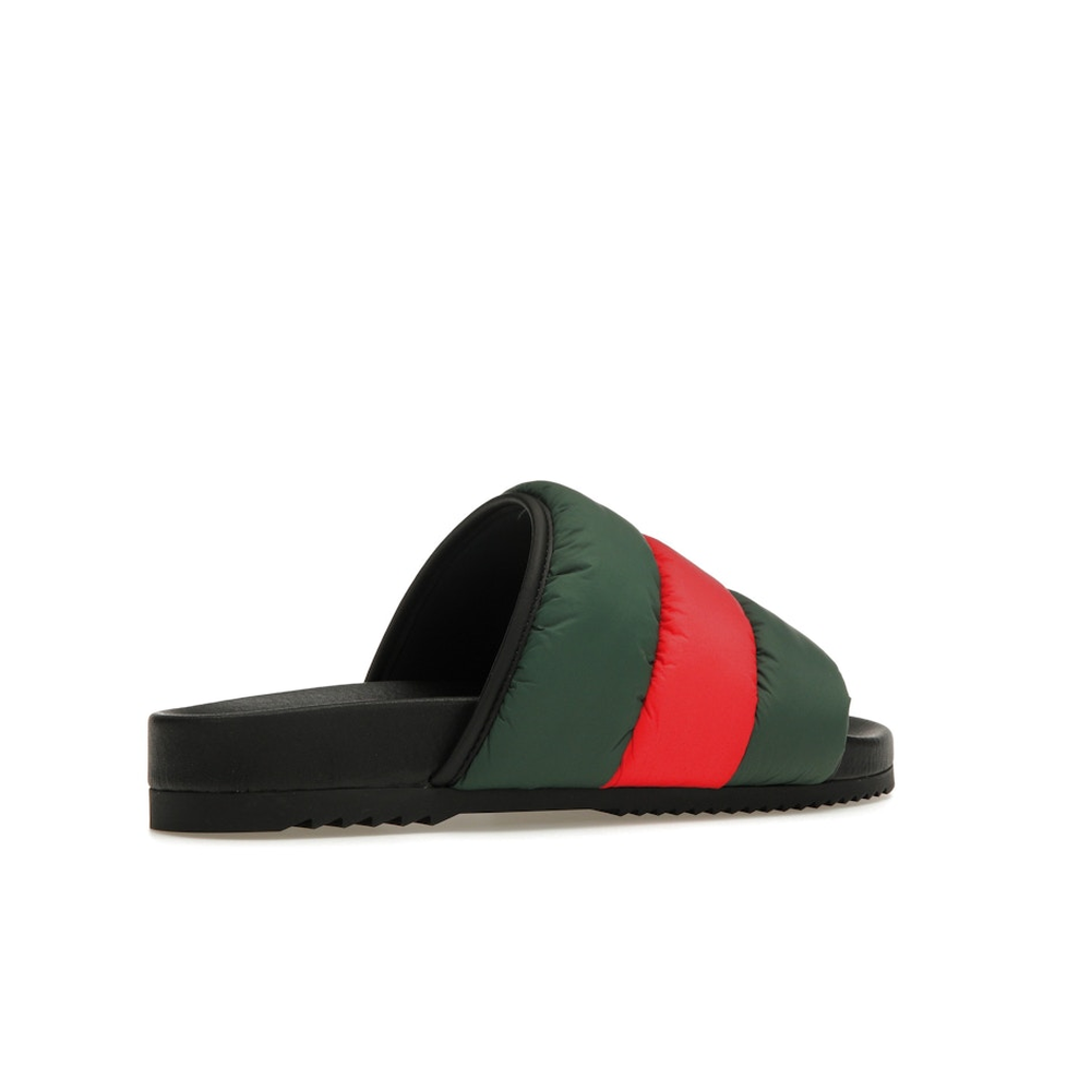 Gucci Padded Web Slide Green Red