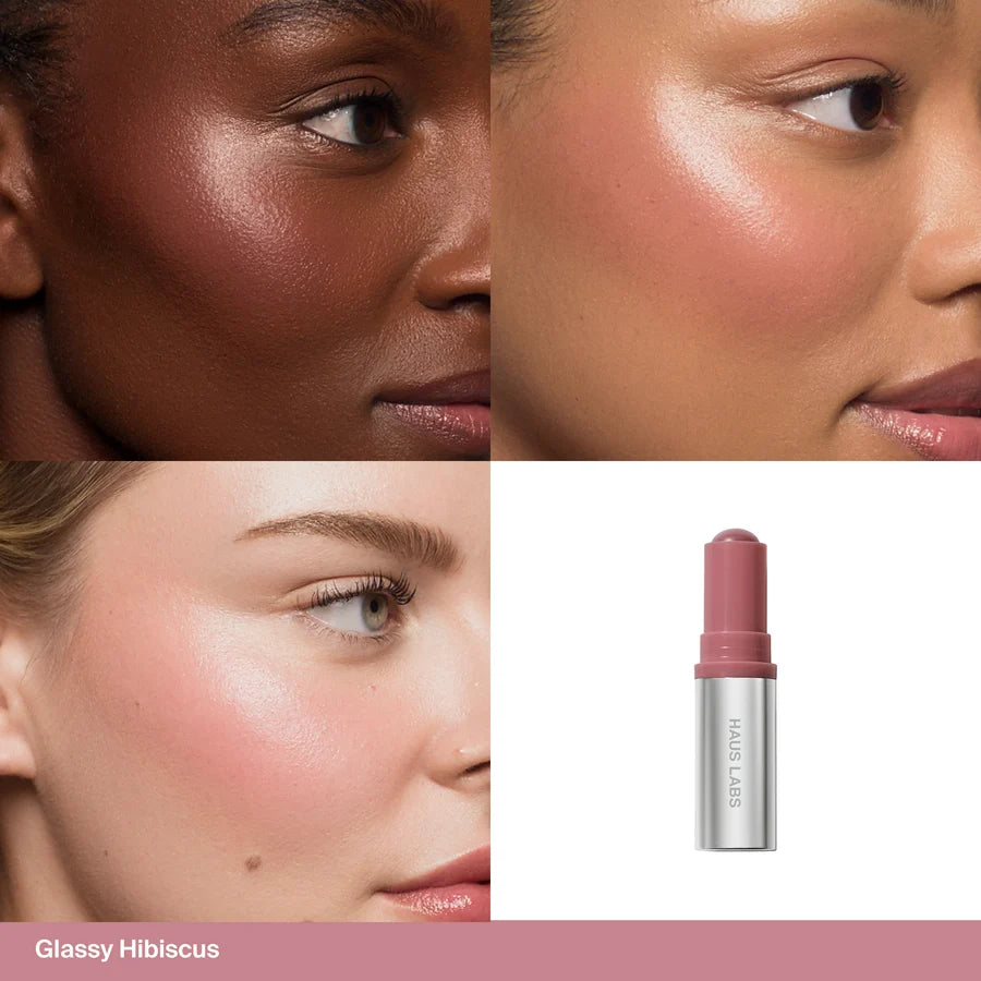 Haus Labs Color Fuse Glassy Blush Balm Stick - Glassy Hibiscus