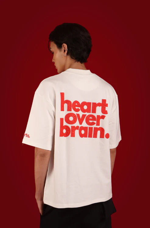 heart over brain. (white)